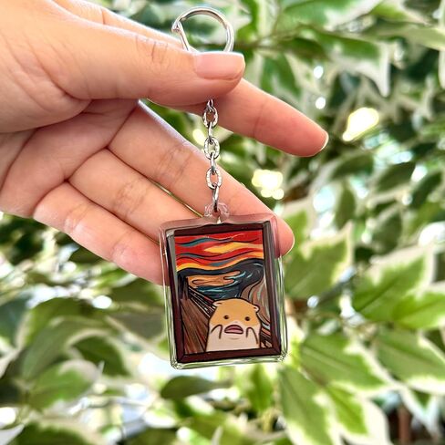 Raccoon Keychain Respectfully No Meme Joke Funny Accessory Acrylic Epoxy Finish Key Charm for Handbags, Bags, Purses, Backpack, Cases, Keys for Children Women Girl Men Boy and Adults in Saudi Arabia
