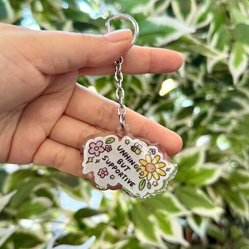 Raccoon Keychain Respectfully No Meme Joke Funny Accessory Acrylic Epoxy Finish Key Charm for Handbags, Bags, Purses, Backpack, Cases, Keys for Children Women Girl Men Boy and Adults in Saudi Arabia