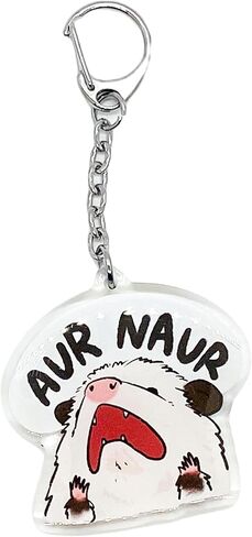 Raccoon Keychain Respectfully No Meme Joke Funny Accessory Acrylic Epoxy Finish Key Charm for Handbags, Bags, Purses, Backpack, Cases, Keys for Children Women Girl Men Boy and Adults in Saudi Arabia