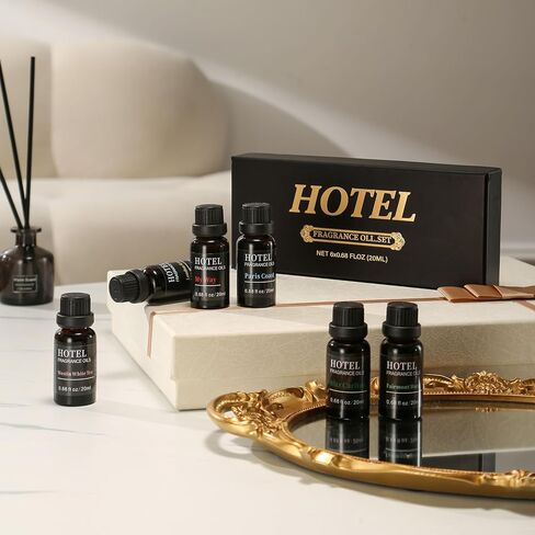 Hotel Collection Luxury Diffuser Oils Set Inspired by The My Way 、Westin White Tea, Fairmont Hotel, St James Hotel London, Paris Coast、Ritz Carlton Hotel Scent (6 * 20ML Set02) in Saudi Arabia