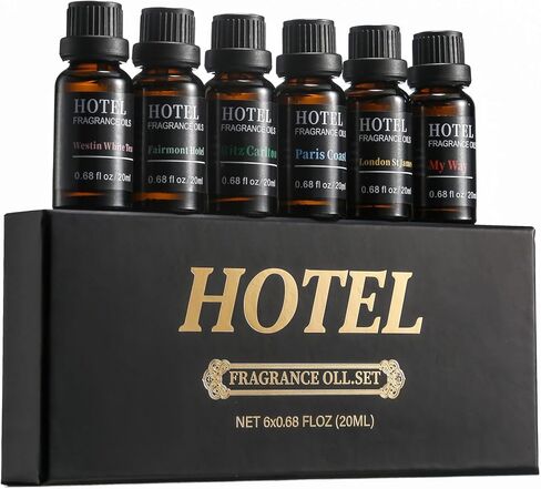 Hotel Collection Luxury Diffuser Oils Set Inspired by The My Way 、Westin White Tea, Fairmont Hotel, St James Hotel London, Paris Coast、Ritz Carlton Hotel Scent (6 * 20ML Set02) in Saudi Arabia