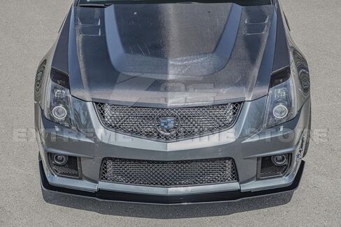 for 2009-2015 Cadillac CTS-V Models | Black Moon Style Front Bumper Lower Lip Splitter (ABS Plastic - Painted Glossy Black) in Kuwait