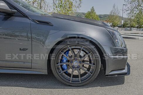 for 2009-2015 Cadillac CTS-V Models | Black Moon Style Front Bumper Lower Lip Splitter (ABS Plastic - Painted Glossy Black) in Kuwait