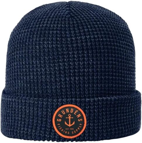 Grundens 50244-410-0001 Anchor Waffle Beanie Navy Size One in Saudi Arabia