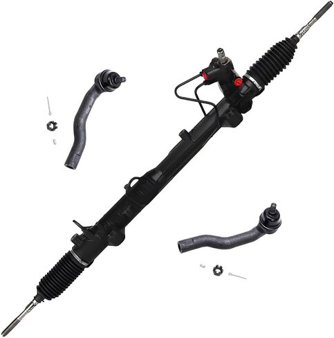 Detroit Axle - Front 3pc Rack & Pinion Kit for 07-14 Ford Edge Lincoln MKX ، 1 Power Steering Rack and Pinion 2 Tie Rods 2007 2008 2008 2010 2012 2013 2014 Replacement in Saudi Arabia