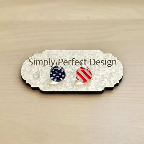 Simply Perfect Design - Patriotic American Flag Stud Earrings for Women, Hypoallergenic and Cute - Acrylic USA Jewelry, Perfect Fashion Accessories & Gifts - July 4th - Independence Day Stars in Saudi Arabia
