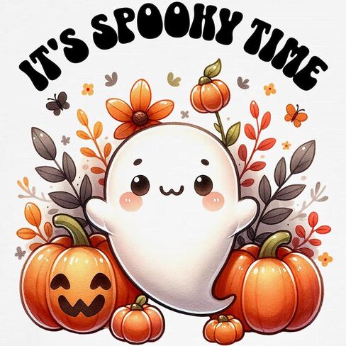 CafePress Halloween Spooky Time Ghost Pumpkins Kids Baseball T Shirt Kids Cotton Baseball Jersey, 3/4 Raglan Sleeve Shirt in Saudi Arabia