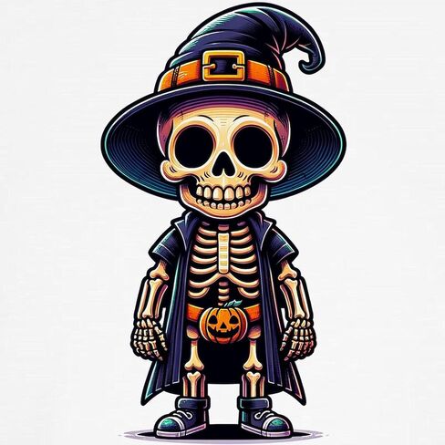 CafePress Halloween Spooky Skeleton Witch Kids Baseball T Shirt Kids Cotton Baseball Jersey, 3/4 Raglan Sleeve Shirt in Saudi Arabia