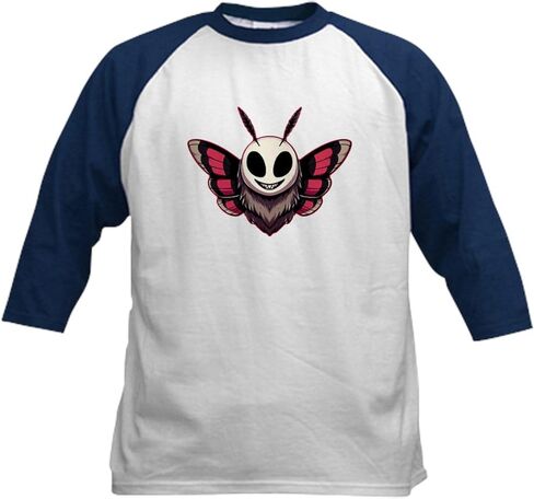 Cafepress Evil Moth Kids Baseball T Shirt Kids Cotton Baseball Jersey ، 3/4 Raglan Sleeve Shirt in Saudi Arabia