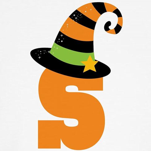 CafePress Halloween Letter S Witch Monogram Kids Baseball Je Kids Cotton Baseball Jersey, 3/4 Raglan Sleeve Shirt in Kuwait