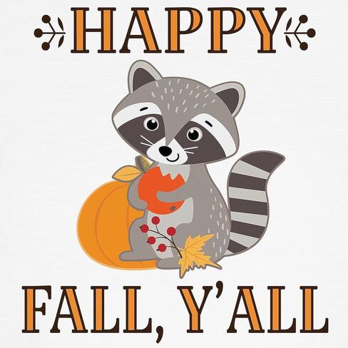 Cafepress Happy Fall Raccoon Autumn Baseball Jersey Kids Cotton Baseball Jersey ، 3/4 Raglan Sleeve Shirt in Saudi Arabia