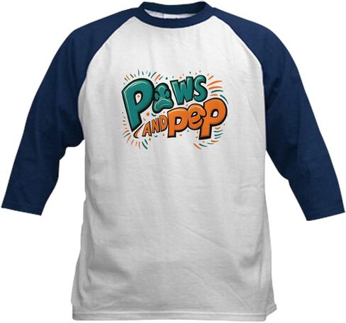 Cafepress Paws ANS Pep Kids Baseball T Shirt Kids Cotton Baseball Jersey ، 3/4 Raglan Sleeve Shirt in Saudi Arabia