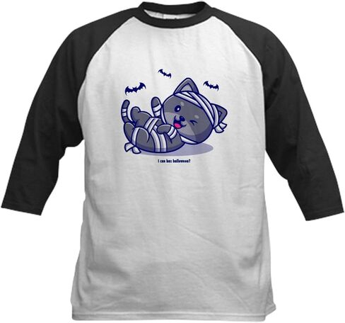 Cafepress I Can Mas Halloween Kids Baseball T Shirt Kids Cotton Baseball Jersey ، 3/4 Raglan Sleeve Shirt in Saudi Arabia