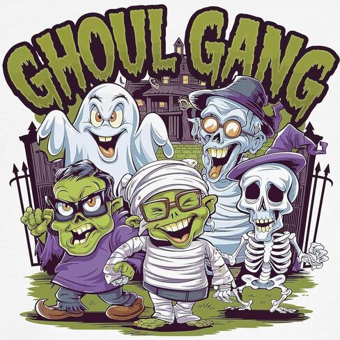 Cafepress Ghoulish Gang Pibes Kids Baseball T Shirt Kids Cotton Baseball Jersey ، 3/4 Raglan Sleeve Shirt in Saudi Arabia