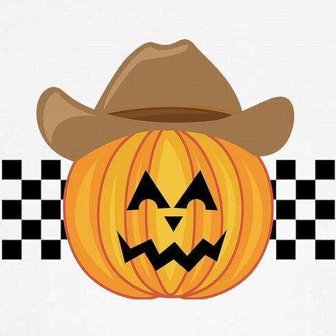 CafePress Western Halloween Cowboy Pumpkin Kids Baseball T Shirt Kids Cotton Baseball Jersey, 3/4 Raglan Sleeve Shirt in Saudi Arabia