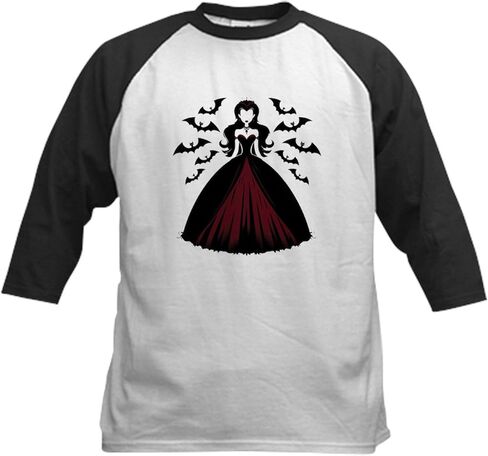 Cafepress Vampire Quey Kids Baseball T Shirt Kids Cotton Baseball Jersey ، 3/4 Raglan Sleeve Shirt in Saudi Arabia