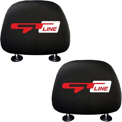 2Pack Universal Car Seat Headrest Covers for Dodge Challenger Durango Charger SRT 345 Soft Seat Headrest Cover Replacement, for Most Cars, Trucks, SUVs in Saudi Arabia