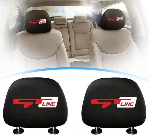 2Pack Universal Car Seat Headrest Covers for Dodge Challenger Durango Charger SRT 345 Soft Seat Headrest Cover Replacement, for Most Cars, Trucks, SUVs in Saudi Arabia