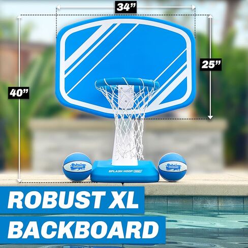 GoSports Splash Hoop Swimming Pool Basketball Game, Includes Poolside Water Basketball Hoop, 2 Balls and Pump – Choose Your Style in Kuwait