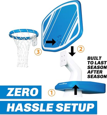 GoSports Splash Hoop Swimming Pool Basketball Game, Includes Poolside Water Basketball Hoop, 2 Balls and Pump – Choose Your Style in Kuwait
