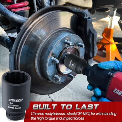 Feekoon Axle Nut Impact Socket, 30mm, 12 Point, 1/2 Inch Drive, Spindle Nut Socket for Removing Axle Shaft Nuts, Universal Quick Fit Nut Remover, Lock Nut Release Tool for Impact Wrench, Deep Well Hub in Saudi Arabia