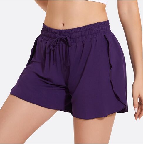 Womens Pajama Shorts - Viscose Made from Bamboo, High Waisted Sleep Shorts Summer Comfy Lounge Shorts in Saudi Arabia