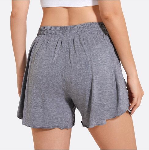 Womens Pajama Shorts - Viscose Made from Bamboo, High Waisted Sleep Shorts Summer Comfy Lounge Shorts in Saudi Arabia