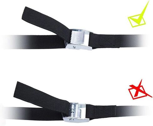 2 pcs 1 "× 9.8 'أحزمة انتقاد دراجة نارية على الأشرطة كاميرا مشوهة السحب الأشرطة شحنة الأشرطة مقطورة تأمين الأشرطة مع أبازيم in Saudi Arabia