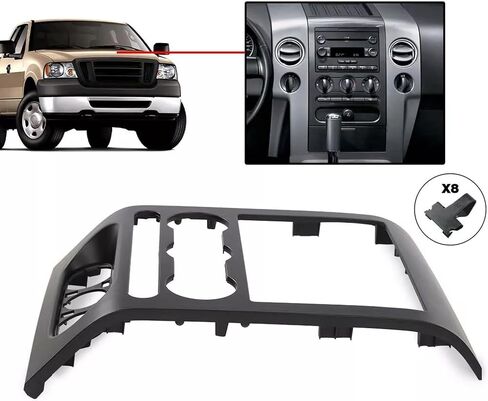 ملائمة لعام 2004 2005 2006 2007 2008 لفورد F-150 مركز داش لوحة راديو التحكم الاستريو الإطار الأسود in Saudi Arabia