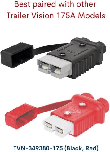 Trailer Vision 175A Anderson Plug Mount - 175 Amp Anderson Connector Cover with LED - Fits SB 175, Wire Gauge 2-1/0 AWG - UV Insulated Protection for Solar, Electrical, Marine, RV, ATV, 4WD - Black in Saudi Arabia