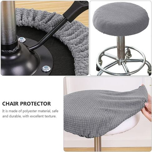 Alipis Elastic Round Stool Cover, Blue Polyester, 11.81 Inch, Easy to Install, Comfortable and Cushioned, Protective for Dining Room, Kitchen, Office, Bar Stool Covers, Round Chair Cushions in Saudi Arabia