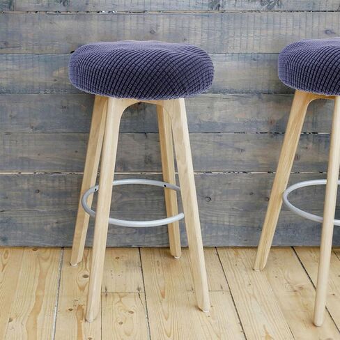 Alipis Elastic Round Stool Cover, Blue Polyester, 11.81 Inch, Easy to Install, Comfortable and Cushioned, Protective for Dining Room, Kitchen, Office, Bar Stool Covers, Round Chair Cushions in Saudi Arabia