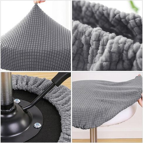 Alipis Elastic Round Stool Cover, Blue Polyester, 11.81 Inch, Easy to Install, Comfortable and Cushioned, Protective for Dining Room, Kitchen, Office, Bar Stool Covers, Round Chair Cushions in Saudi Arabia