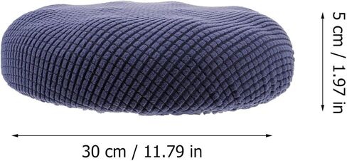 Alipis Elastic Round Stool Cover, Blue Polyester, 11.81 Inch, Easy to Install, Comfortable and Cushioned, Protective for Dining Room, Kitchen, Office, Bar Stool Covers, Round Chair Cushions in Saudi Arabia