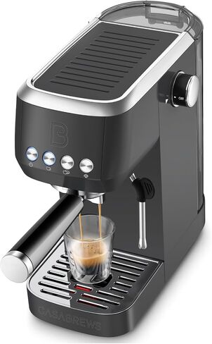 CASABREWS 3700 Essential Stainless Steel Espresso Machine with Steam Wand | 20-Bar Italian Pump, Powerful Steam Wand, 43.9oz Removable Water Tank, Compact Espresso Maker for Home, Cappuccino & Latte in Kuwait