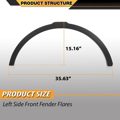 Left Side Front Fender Wheel Arch Molding Compatible with Land Rover Range Rover Evoque 2012-2017 LR044280, LR036053 in Saudi Arabia