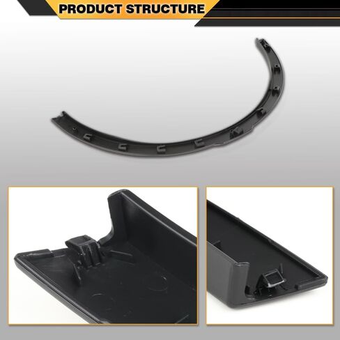 Left Side Front Fender Wheel Arch Molding Compatible with Land Rover Range Rover Evoque 2012-2017 LR044280, LR036053 in Saudi Arabia