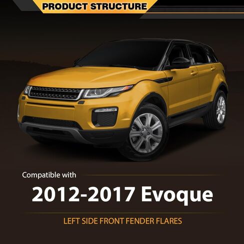 Left Side Front Fender Wheel Arch Molding Compatible with Land Rover Range Rover Evoque 2012-2017 LR044280, LR036053 in Saudi Arabia