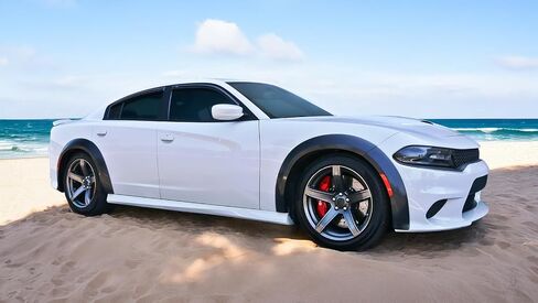 Ikon Motorsports ، Fender Flares متوافق مع 2015-2023 Dodge Charger ، واقي عجلات على شكل عجلات العجلة Fender Trim Mud Guards ABS Plastic ، 2016 2018 2018 in Kuwait