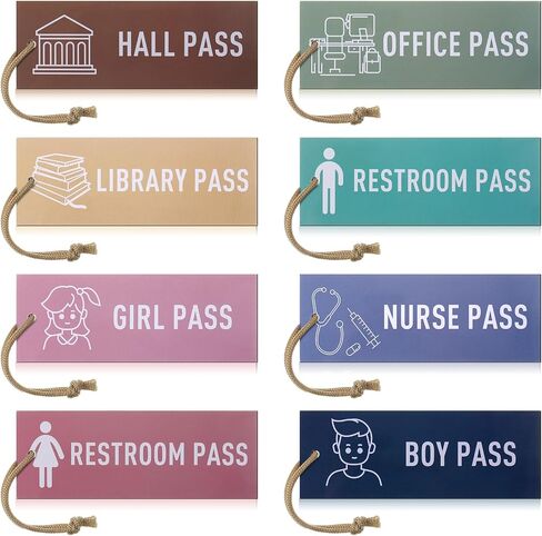 8 Pcs Outer Space Magnetic Hall Pass for Kids Classroom Pass Reusable Girl Office Boy Restroom Library Pass Travel World Spaceship Planet Waterproof Pass for Nursery Kindergarten Decor in Kuwait