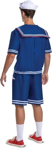 Disguise Mens Stranger Things Steve Scoops Ahoy Costume, Official Stranger Things Costume With Top and Hat in Saudi Arabia