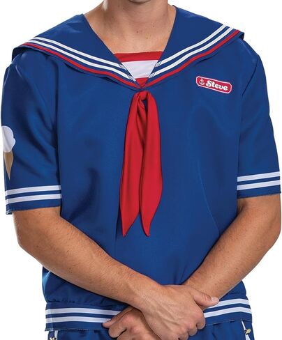 Disguise Mens Stranger Things Steve Scoops Ahoy Costume, Official Stranger Things Costume With Top and Hat in Saudi Arabia