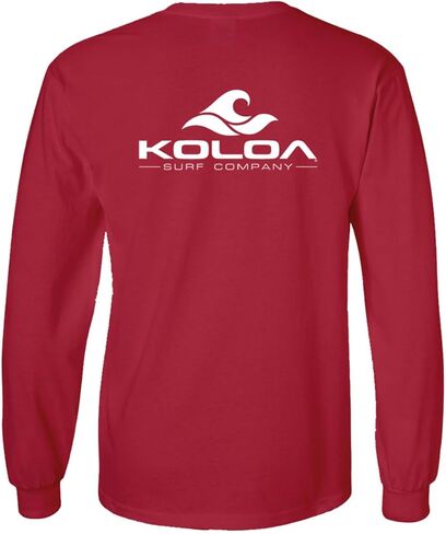 Koloa Surf Classic Wave Long Sleeve Pocket Tees-Thert Cotton Thirts S-5XL in Kuwait
