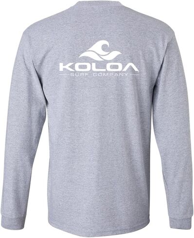 Koloa Surf Classic Wave Long Sleeve Pocket Tees-Thert Cotton Thirts S-5XL in Kuwait