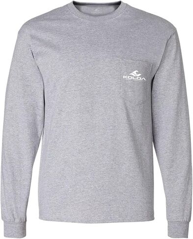Koloa Surf Classic Wave Long Sleeve Pocket Tees-Thert Cotton Thirts S-5XL in Kuwait
