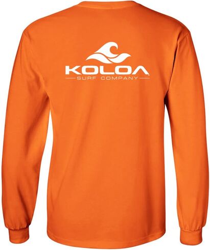 Koloa Surf Classic Wave Long Sleeve Pocket Tees-Thert Cotton Thirts S-5XL in Kuwait