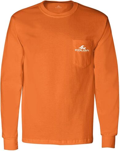 Koloa Surf Classic Wave Long Sleeve Pocket Tees-Thert Cotton Thirts S-5XL in Kuwait