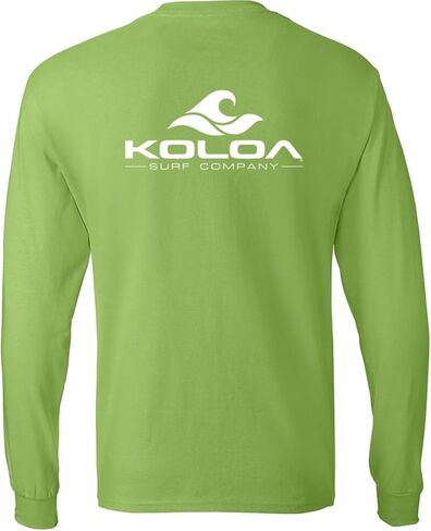 Koloa Surf Classic Wave Long Sleeve Pocket Tees-Thert Cotton Thirts S-5XL in Kuwait