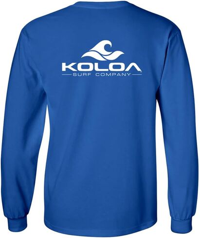 Koloa Surf Classic Wave Long Sleeve Pocket Tees-Thert Cotton Thirts S-5XL in Kuwait