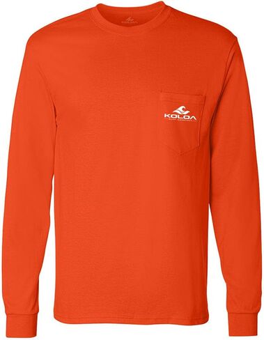 Koloa Surf Classic Wave Long Sleeve Pocket Tees-Thert Cotton Thirts S-5XL in Kuwait